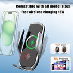 Car Phone Mount for Ford Explorer 2011–2018, 15W Wireless Fast Charging Auto-Clamping Vent Phone Holder, One-Hand Operation, Hands-Free, 360° Adjustable, Without Blocking Airflow