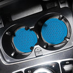 Mandark 4PCS Car Cup Holder Coasters, 2.75 Inch Non-Slip Insert Water Bottle Holder Pads, Dustproof Automotive Interior Accessories Mat, Universal for Vehicles, Trucks, RVs and More (Light Blue)