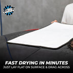 Dry Me A River, Professional Korean 70/30 Blend Microfiber Waffle-Weave Drying & Detailing Towels, Soft Suede Edges, 390 GSM, 20x40 Inches, White, 2-Pack