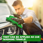50 Pcs Microfiber Towels:16"x16" Microfiber Drying Towels Bulk Micro Fiber Car Cleaning Cloth for Cars Drying Washing Polishing Office Windows Cleaning Household Supplies (Green,Gray)