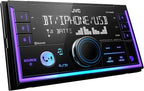 KW-SX88BT Bluetooth Double DIN Car Stereo, 200W Digital Stereo Receiver, AM/FM Radio, Dual Phone Connection, 13-Band EQ, 1.5A USB & AUX Inputs, Custom Color Illumination, Shallow Chassis