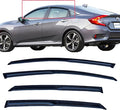 Tape On Window Visors Rain Guards Compatible with 2016-2021 Honda Civic Sedan,Side Vent Visor Window Deflector Shade,Truck Accessories-4pcs