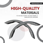 3pcs Universal Carbon Fiber Steering Wheel Cover - Anti-Slip & Segmented Design, Universal 99% Durable Steering Wheel Protector for Men and Women, Car Interior Accessory (Silver)