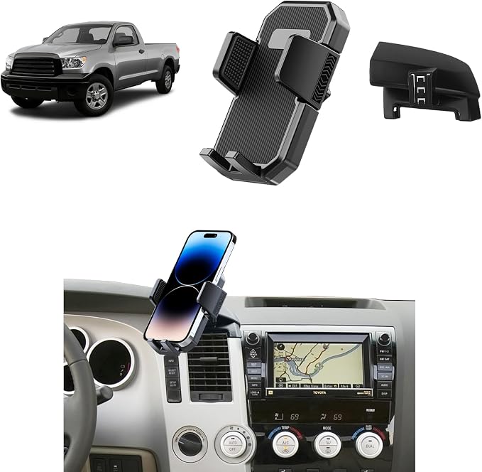 Car Phone Mount for Toyota Tundra 2007 -2013 /Sequoia 2008-2013 Accessories | Custom Air Vent Auto Lock Car Phone Holder for Tundra Fixed Cilp Hands Free 360° Rotation Phone Cradle for All Smartphone