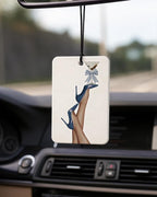 Blue Beach Car Air Freshener 4 Pcs Coconut Scented, Preppy Coastal Martini Bikini Car Accessories Mirror Decor for Women, Girly Beachy Hanging Air Freshener for Cars Closet Drawer Books