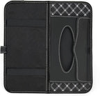 Car CD Holder Storage Case, Car Truck SUV Visor Organizer with Free Napkins, Personal Belonging and Registration, Document, Ticket Storage Pouch and 14 Pocket CD