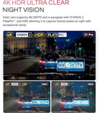E1 Pro 4K Mini Dash Cam Front, STARVIS 2 PlatePix HDR Night Vision Car Camera, Built-in 5G WiFi GPS, 1.54'' IPS Screen, Voice Control, 24/7 Buffered Parking Mode, Support 1TB Max