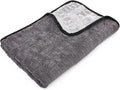 Gauntlet Car Drying Towel, Ultra-Absorbent 70/30 Blend Korean Microfiber, Dries Vehicles Faster Without Scratching, 900 GSM, 20x30 Inches, Ice Grey/Grey, 1-Pack