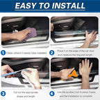 3D Carbon Fiber Clear Car Door Edge Protector, Anti-Collision Door Sill Guard Wrap Film, Universal Vehicle Door Edge Trim Guard 2.7 Inch x 16.5 Ft Transparent