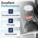 4PCS Car Cup Holder Insert, Self-Adhesive Expanding Cup Holder Inserts for Car, Automotive Black Cup Holder Adapter with Clamp Arms for Fixing Water Bottles and Drinks