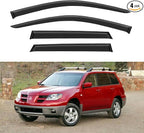 Window Visors Rain Guards for 2003 2004 2005 2006 Mitsubishi Outlander, Out-Channel Window Vent Wind Deflectors Visors Shades for 03 04 05 06 Mitsubishi Outlander