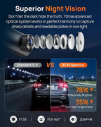 M310 Plus 4K Dash Cam Front with Night Vision, 140° Wide Angle Dash Camera for Cars, WiFi Dashcam with App, Parking Mode, G-Sensor, Loop Recording, Voice Control, Easy Install Car Camera