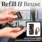 Greed Gift Set with Refill Bottle | Perfume Inspired Car Fragrances | Strong Car Freshener with Odor Eliminator Technology | Greed Automotive Freshener by