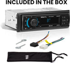 625UAB Single DIN Car Stereo with Bluetooth - No CD DVD Player, AM/FM Radio Receiver, Aux Input, USB