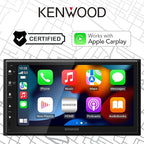 DMX4710S Digital Car Stereo (50W x 6-Ch), Wired Apple CarPlay & Android Auto, Bluetooth-Enabled Head Unit with 6.8" LCD Display, Single DIN Touchscreen Car Stereo with USB Mirroring