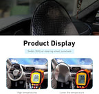 Car Steering Wheel Sun Shade, 18.1" Sun-proof Anti-aging Steering Wheel Sun Cover, Edge-locking Heat-insulated Fully Wrapped Protector, Universal for Most Cars (Silver)