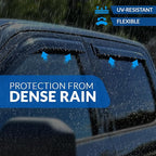 WV-784B Outside Mount Window Visor Deflector Rain Guard Dark Smoke 4-pc Set, Compatible with 2017-2018 Chevrolet Colorado Crew Cab