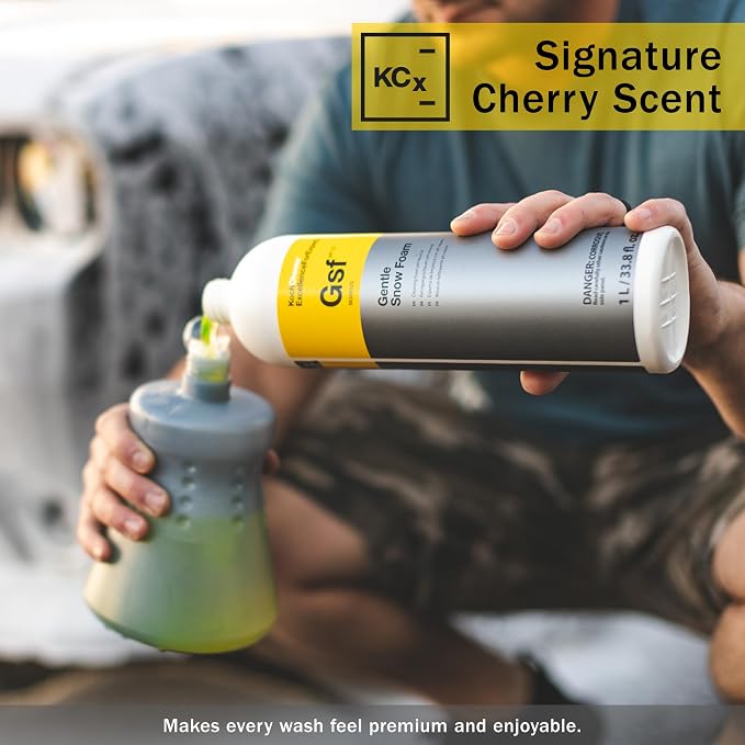 Gentle Snow Foam - pH Neutral Pre-Cleaning; Works With Foam Cannons & Sprayers; Manual Washing; Safe on Wax & Sealed Surfaces; Cherry Fragrance (5 Liters)