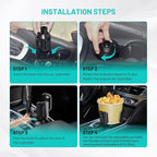 Car Cup Holder Expander Adapter (Adjustable) This Hill All Purpose Cup Holder Expander for Car with Rubber Fits Less Than 5.51" Large Bottles & Mugs & Foods & Drinks