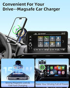 PZK Car Phone Mount for BMW X5 2024-2026 X6/ BMW X7 2023-2026 Accessories | Magnetic 15W Fast Wireless Charger Car Phone Holder Custom 14.9-inch Screen with 360° Rotating Extension Rod Hands-Free