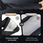 Coverado Car Steering Wheel Cover, Nappa Leather Black Steering Wheel Covers, Universal 14-15 inch, Anti-Slip, Breathable Steering Wheel Protector for Women Men