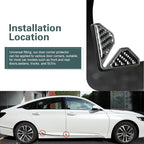2PCS Car Door Corner Guards, Carbon Fiber Car Door Edge Protector, Anti-Collision Anti-Scratch Soft Plastic Doors Corner Protective Cover, Universal for Most Vehicle, Car, Truck (Black)