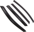WD2-845B Dark Smoke 4 Pcs Set Window Visor (Outside Mount) Deflector Rain Guard Compatible with 2017-2018 Subaru Legacy Hatchback