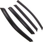 WD2-845B Dark Smoke 4 Pcs Set Window Visor (Outside Mount) Deflector Rain Guard Compatible with 2017-2018 Subaru Legacy Hatchback