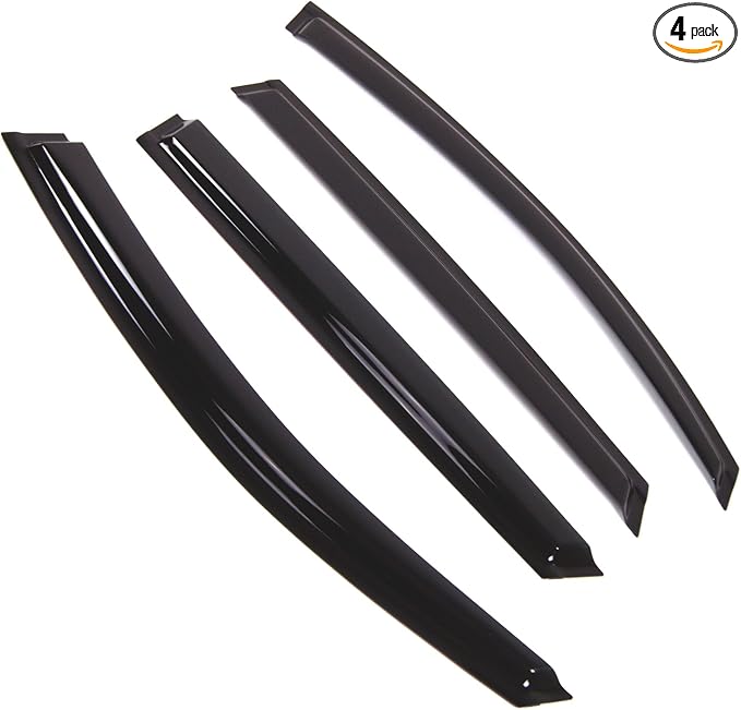 Outside Mount Window Vent Visors Rain Guards Compatible with Subaru Legacy Hatchback 2015-2016 | Side Window Wind Deflectors Rain Shields | Smoke Tinted, 4 Pcs Set, DGWV-845