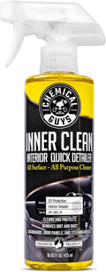 InnerClean Interior Quick Detailer Cleaner and Protectant for Dashboards Door Panels Seats Trim and Surfaces Non Greasy Interior Car Cleaning Spray and Interior Detailer Spray 16 oz