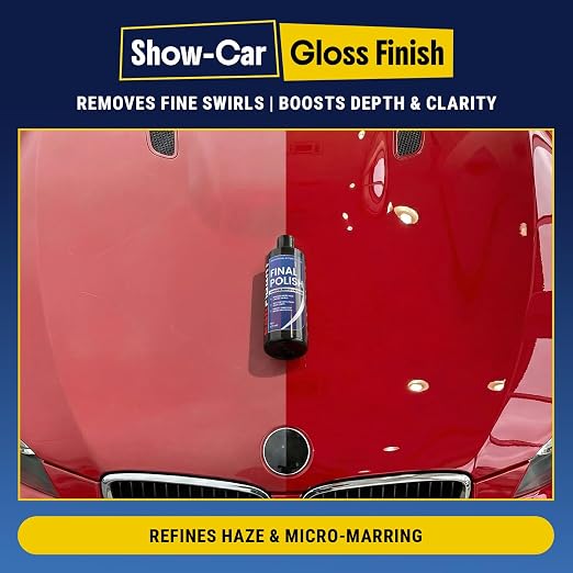 Final Polish - Ultra Fine Finishing Polish for Cars - Removes Micro Haze Swirl Marks & Micro Marring - Mirror Gloss Car Polish - Safe for Dark Paint Clear Coat - Pre Wax Ceramic Prep - 16 oz