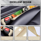 2PCS Car Seat Gap Filler, Automotive Seat Organizer Fill The Gap Between Seat and Console, Universal Car Storage Box Inserts Fill The Gap Between Seat &Console for Coins Wallets Keys (Beige)