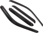 WD2-192 Dark Smoke 4 Pcs Set Window Visor (Outside Mount) Deflector Rain Guard Compatible with 1999-2016 Ford F-350 SuperCrew/Crew Cab