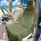 Waterproof Seat Cover Towel, 2PCS Premium Sweat Carseat Protector, Perfect for Universal Anti-Slip Car Truck SUV Seat, Great for Surfing Yoga Gym Workout, Green