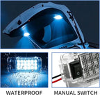 LED Luggage Compartment Light Fits for Toyota RAV4,Trunk Ceiling Lights Lamps,Decorative Atmosphere Lamp,Interior Replacement LED Lights Lamps,Car Accessories (Ice-Blue for Toyota RAV4 2009-2021)