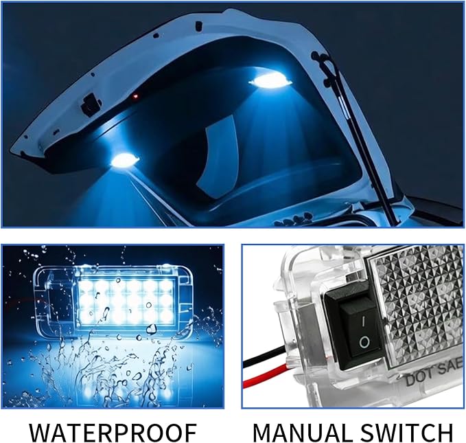 LED Luggage Compartment Light Fits for Toyota RAV4,Trunk Ceiling Lights Lamps,Decorative Atmosphere Lamp,Interior Replacement LED Lights Lamps,Car Accessories (Ice-Blue for Toyota RAV4 2009-2021)