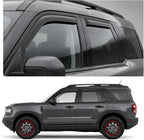 GrandWheel Window Deflectors Smoke Tinted in-Channel Side Window Vent Visor Deflectors Rain Guards Compatible with Bronco Sport 2021-2026 - 4pcs. GW0873