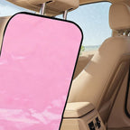 Back Kick Protector Pad and Auto Seat Back Dirt Cover Pink Faux Leather for Suvs and Trucks, Sturdy Anti-kick Mat Suitable for Family