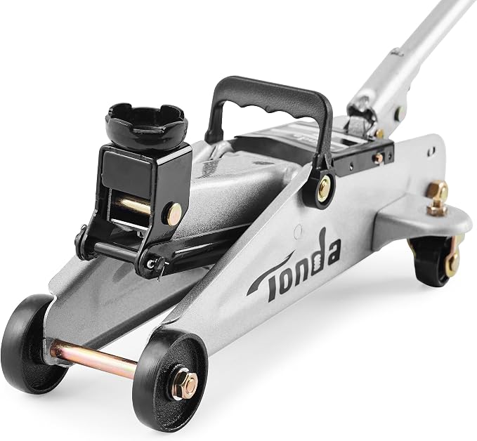 Floor Jack, Hydraulic Portable Car Lift Jack, 2 Ton (3,800 lb) Capacity, Silver