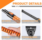 Showvigor Extendable Snow Brush and Ice Scraper for Car, 30"-35"-39" Adjustable Long Handle & 4.3" Ice Chipper, 360° Pivoting Brush Head & Comfortable Antiskid Grip