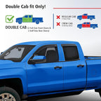 Goodyear Shatterproof Window Deflectors for Chevrolet (Chevy) Silverado/GMC Sierra 2014-2018 Double Cab, Vent Visor,Truck Accessories,Tape-on Rain Guards, Window Visors,Vent Deflector, 4pcs - GY003281