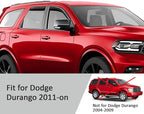 Voron Glass in-Channel Extra Durable Rain Guards for Dodge Durango 2011-2026, Window Deflectors, Vent Window Visors, 4 Pieces - 200486