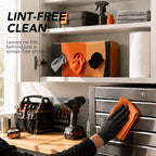 Microfiber Cleaning Cloth, 150 Pack Reusable Paper Towels Microfiber Towels for Cars Lint Free Shop Rags with Box for Home Kitchen Automotive, 11"x 9", Grey & Orange & Black