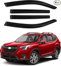 Forester Rain Guards - Window Visors for Subaru Forester 2019-2024, Outside-Mount Tape-On Side Window Wind Deflectors for Forester Accessories, Vent Visors Shades Rainproof Black 4PCS