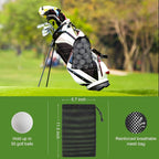 Golf Trunk Organizer, Waterproof Car Golf Locker with Separate Ventilated Compartment for 2 Pair Shoes, Golf Storage for Balls, Tees, Cap, Clothes, Gloves, Accessories, Gifts for Men, Women