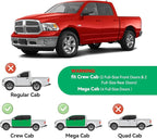 in-Channel Rain Guards for 2009-2018 Dodge Ram 1500 Crew Cab, 2010-2025 Ram 2500 3500 Crew & Mega Cab, 2019-2024 Ram 1500 Classic Crew Cab, Window Visor Shields Vent Deflector Shade Wind Dark Smoke