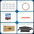 in-Channel Rain Guards for Kia Forte 2019 2020 2021 2022 2023 2024 2025, Vent Window Visors, Original Window Deflectors-4PCS