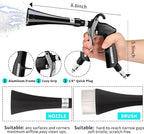 Tornado Dry Cleaning Gun with Brass Adjustable Air Flow Nozzle,Air Blower Gun Quickly Blasts Dirt and Dust from Surface Works with Air Compressor Black