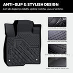 Floor Mats & Trunk Mat for 11th Gen Honda Civic Hatchback(Not for Hybrid) 2026 2025 2024 2023 2022, All Weather Custom Fit TPE Car Floor Liners,1st & 2nd Row & Trunk Liner
