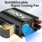 500 watt Power Inverter for Vehicles,Small car,12 Volt to 110/120 Volt for car Cigarette Lighter RV semi Truck Vehicle Inverter with 2 AC Outlets 2USB Ports-500W (500W)
